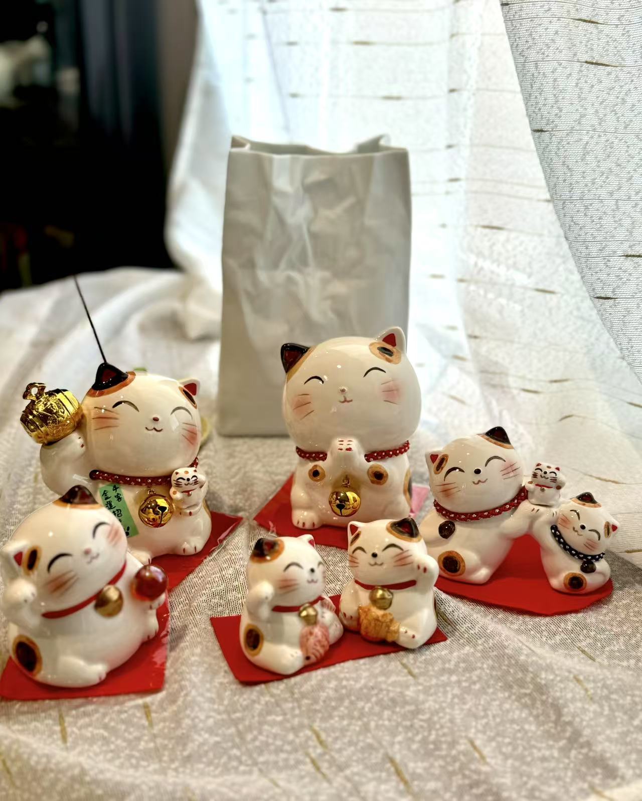金铃铛招财猫存钱罐