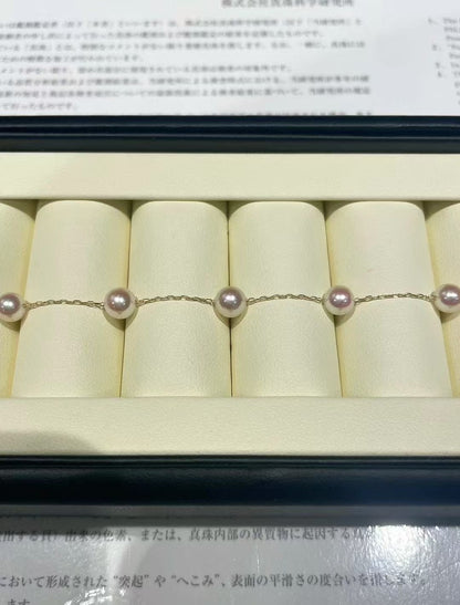 Akoya Gypsophila bracelet . 满天星手链. akoya5mm 、K18