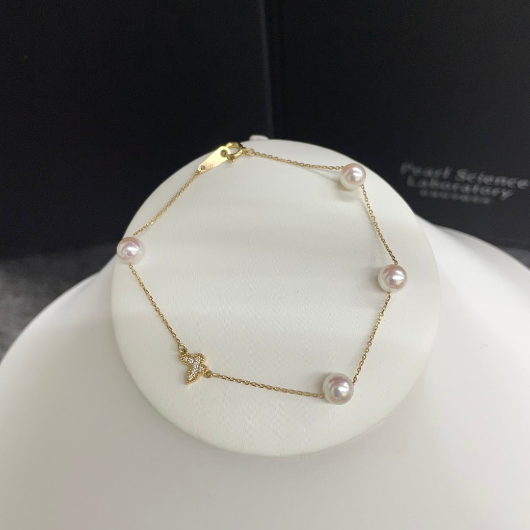 Akoya 蝴蝶手链