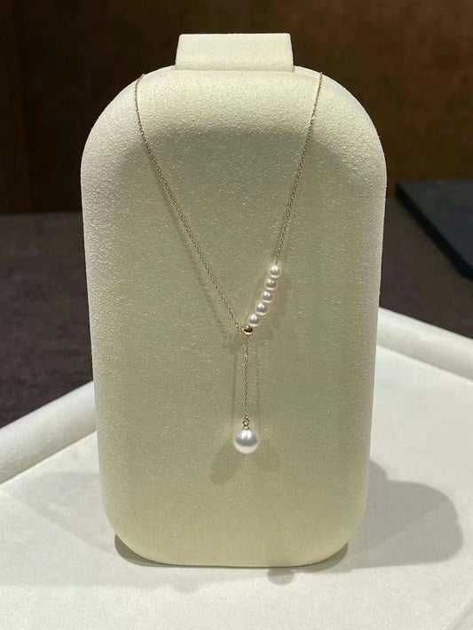 akoya 4-4.5mm Pendant akoya 8-8.5mm . K18人鱼眼泪项链（Gift Box）