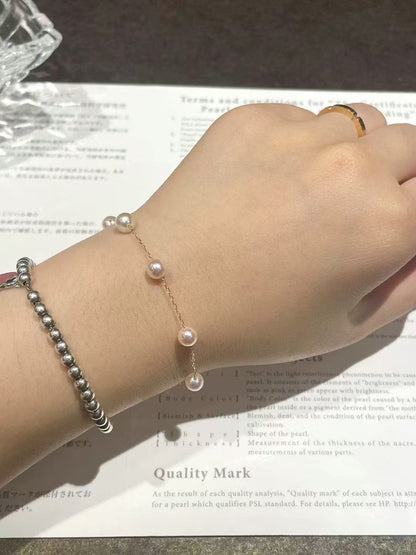 Akoya Gypsophila bracelet . 满天星手链. akoya5mm 、K18
