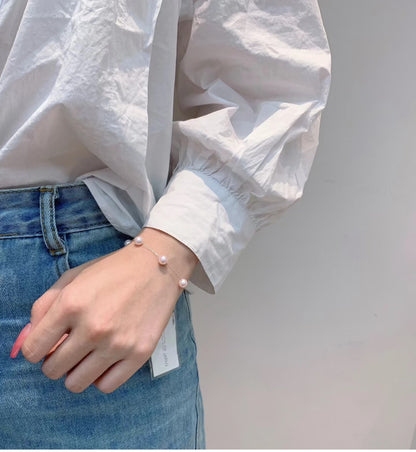 Akoya Gypsophila bracelet . 满天星手链. akoya5mm 、K18