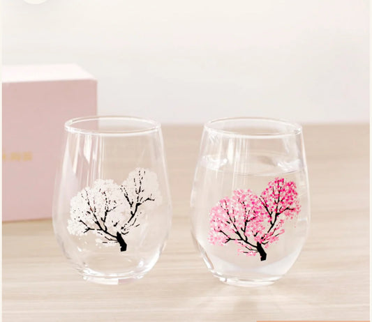 Japan Coring Change Sakura Whisky Parir Glass（Gift Box）