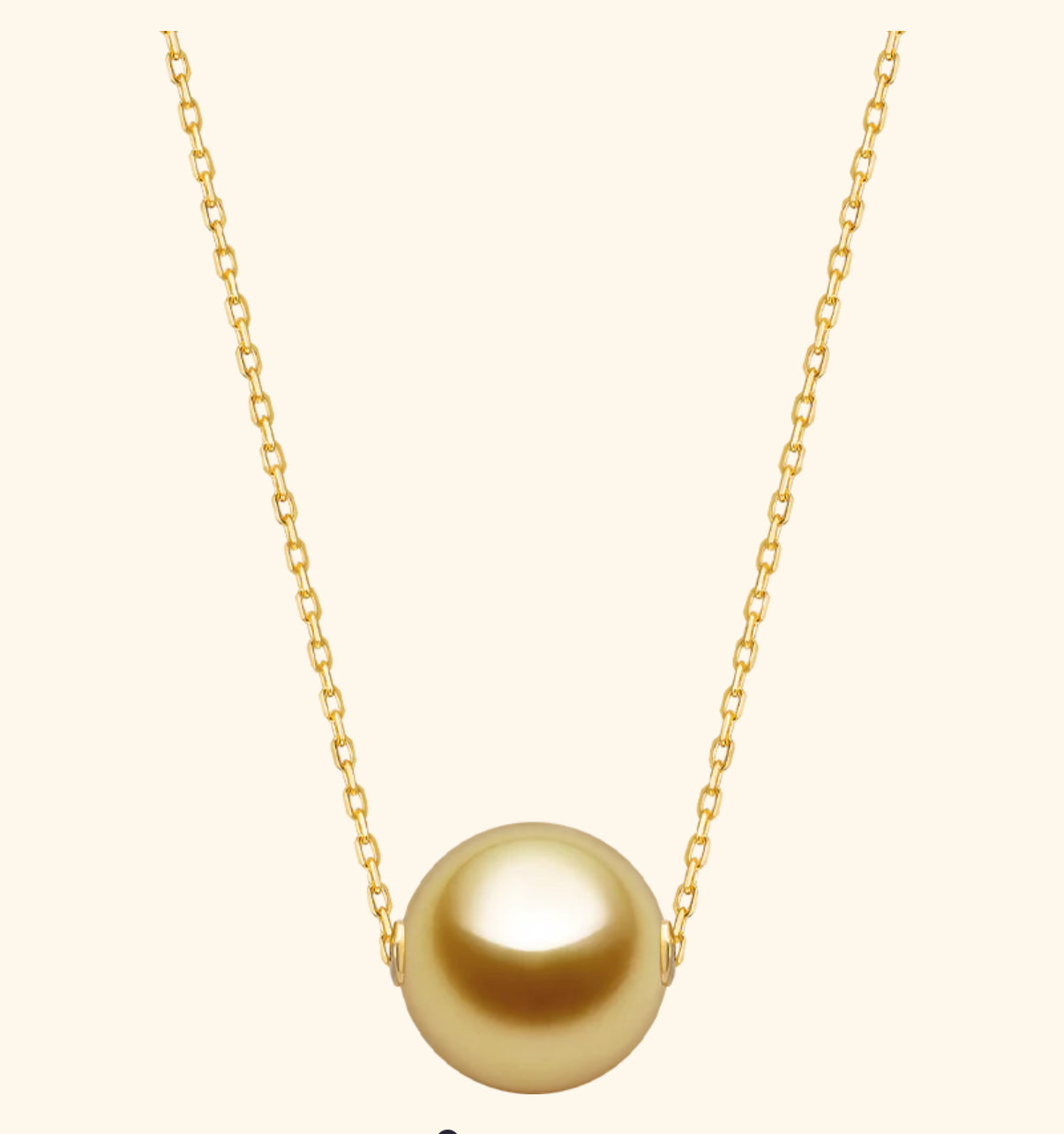South Sea Golden Pearl 18K Gold Simple Style Design Classic Necklace