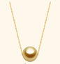 South Sea Golden Pearl 18K Gold Simple Style Design Classic Necklace