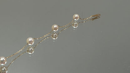 Akoya Gypsophila bracelet . 满天星手链. akoya5mm 、K18