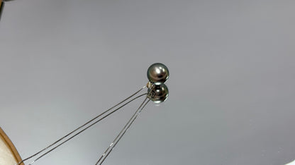 大溪地戴妃项链Diana-Inspired Tahitian Pearl Pendant with 11mm Pearl, 18k White Gold, and 0.1 Carat