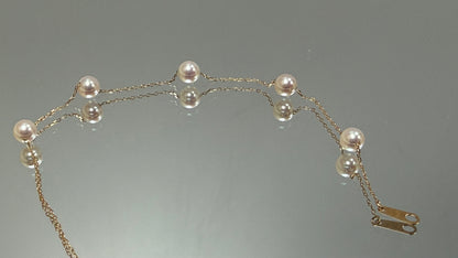Akoya Gypsophila bracelet . 满天星手链. akoya5mm 、K18