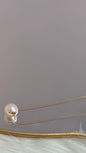 路路通项链.Pearl necklace: Akoya, 8.5-9mm, white base with pink overtones, round shape, very good luster, slightly imperfect. The necklace chain is made of 18K gold.
