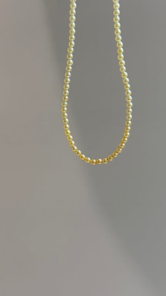 羽金黄渐变小米珠3-3.5mm