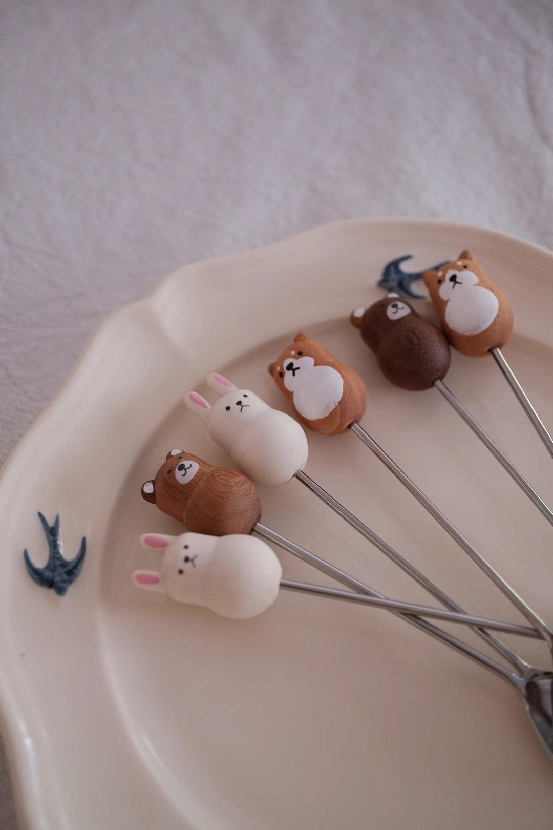 Japan plumpy Dessert Animal Spoon & Fork （ 勺子& 叉子）