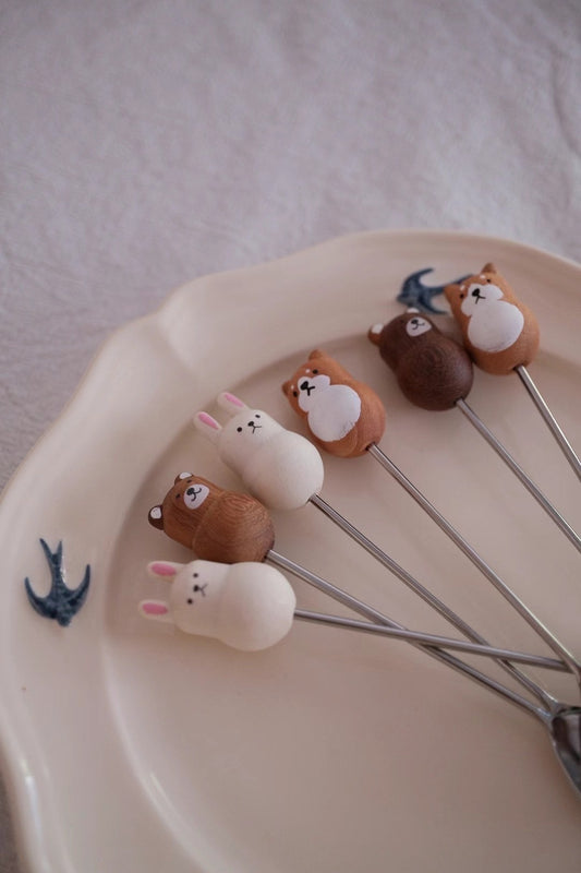 Japan plumpy Dessert Animal Spoon & Fork （ 勺子& 叉子）