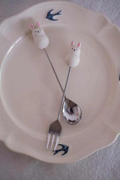 Japan plumpy Dessert Animal Spoon & Fork （ 勺子& 叉子）