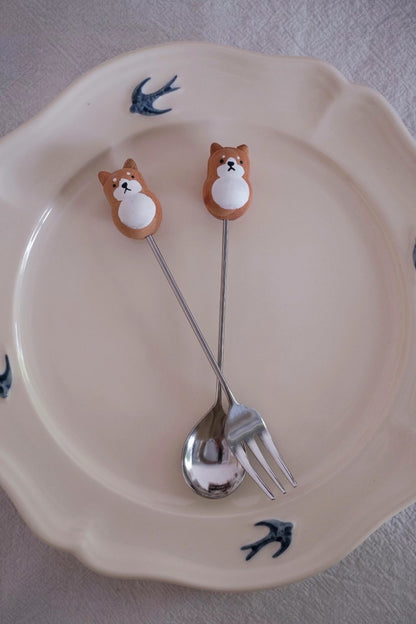 Japan plumpy Dessert Animal Spoon & Fork （ 勺子& 叉子）