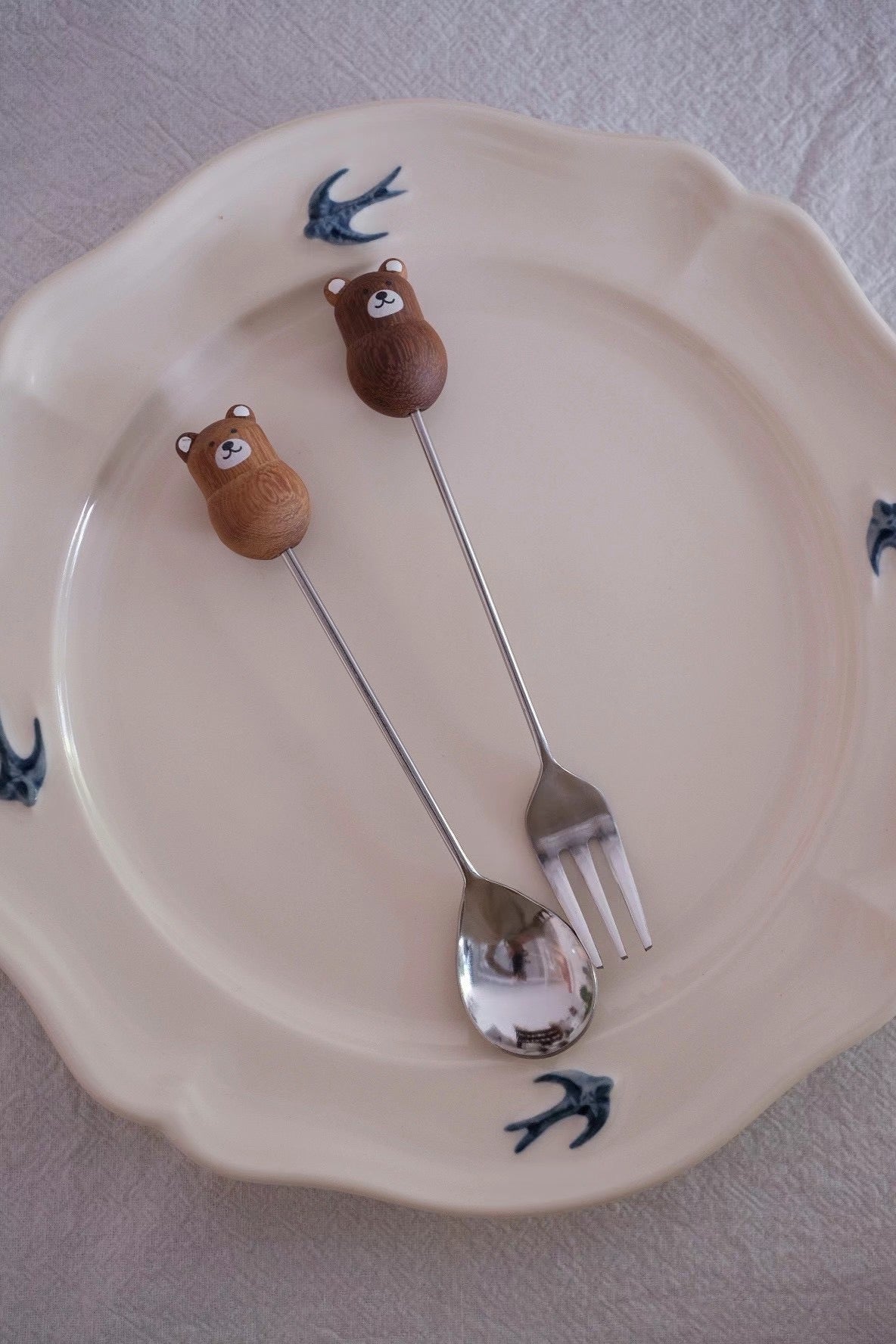Japan plumpy Dessert Animal Spoon & Fork （ 勺子& 叉子）