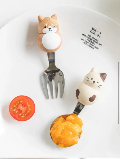 MOONWAREUSA
Japan Plumpy Cutie Animal Spoon & Fork Set(Gift Box)