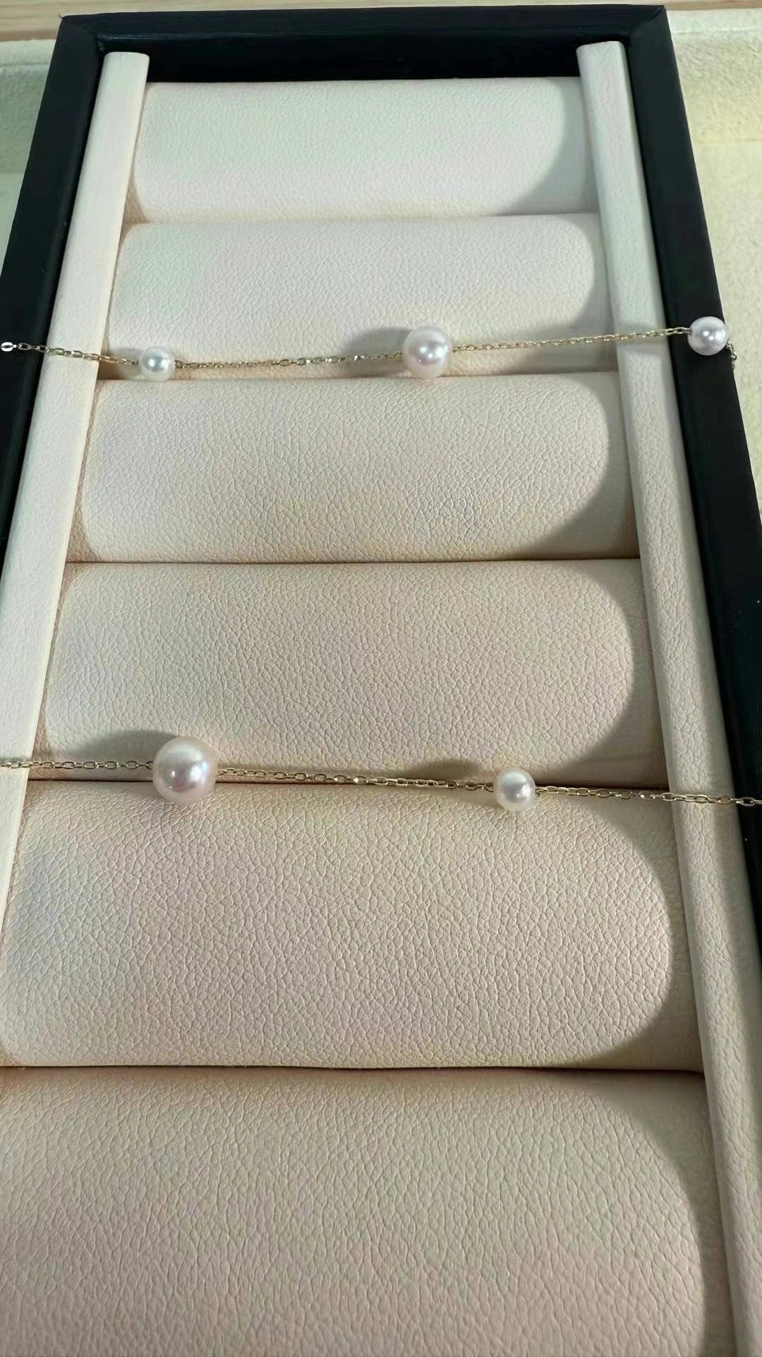 Akoya Gold Seawater Cultured Pearl Necklace 18k 满天星