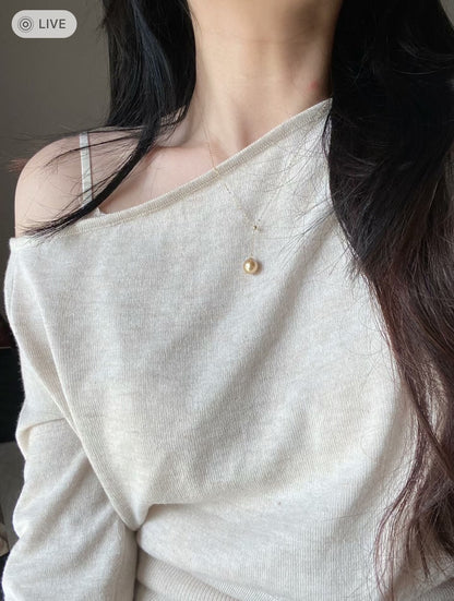 11.0mm Rich Golden South Sea Pearl Y-Necklace with 18K Gold Chain