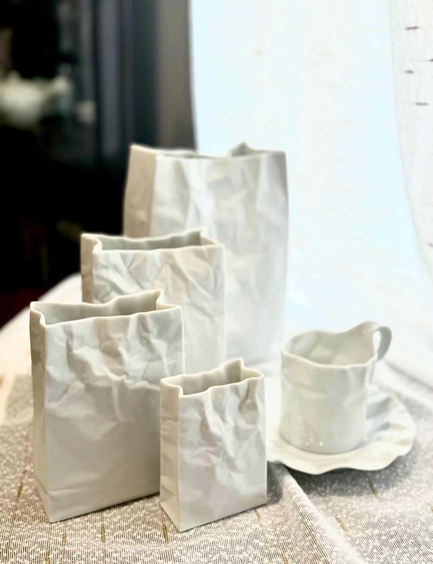 Makoto Komatsu Crinkle Vase （Gift Box） 小松 誠褶皱系列